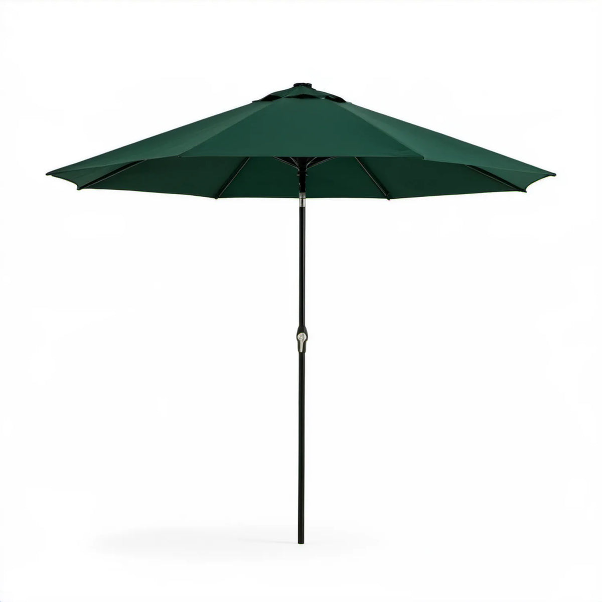 Ciemnozielony ośmiokątny parasol ogrodowy 300 cm × 245 cm z korbą